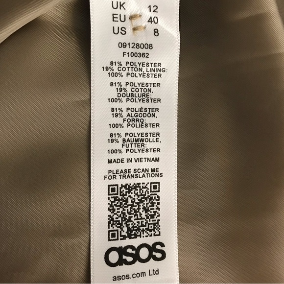 ASOS The Classic Trench Coat Size 8 - Picture 14 of 15